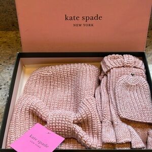 Brand new Kate Spade hat and mittens set